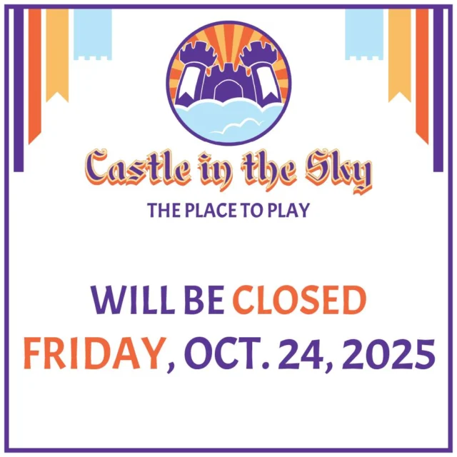 We will be closed today, Oct. 24th 2025.

We'll have special hours tomorrow and will be open from 11am - 4pm as we will have a private event after 4pm.

 #castleintheskygames #theplacetoplay #alpinetx #friendlylocalgamestore