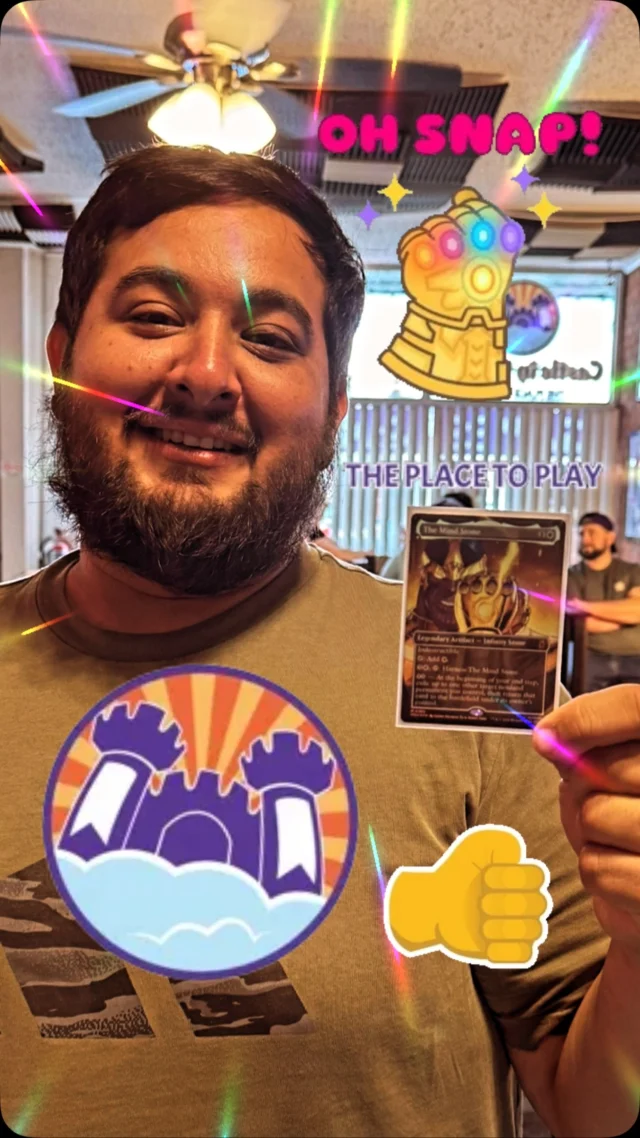 What a way to start off prerelease at the Castle!
A Borderless Mind Stone has been pulled!!!
#castleintheskygames #theplacetoplay #alpinetx #friendlylocalgamestore #magicthegathering