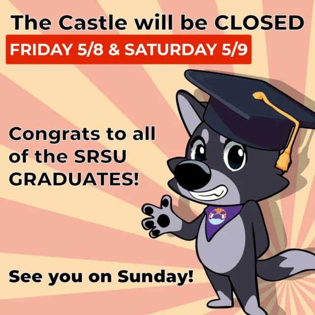 Howdy Y'all!

We'll be closed today and tomorrow.

Congrats to all the SRSU grads!

See y'all Sunday.